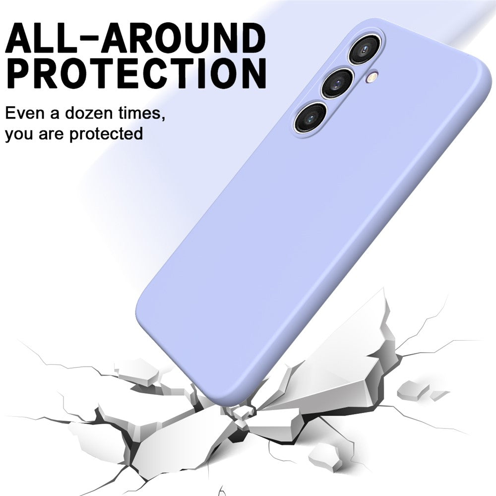 Til Samsung Galaxy S24 FE Etui Flydende Silikone Telefoncover Glat Touch med Håndrem
