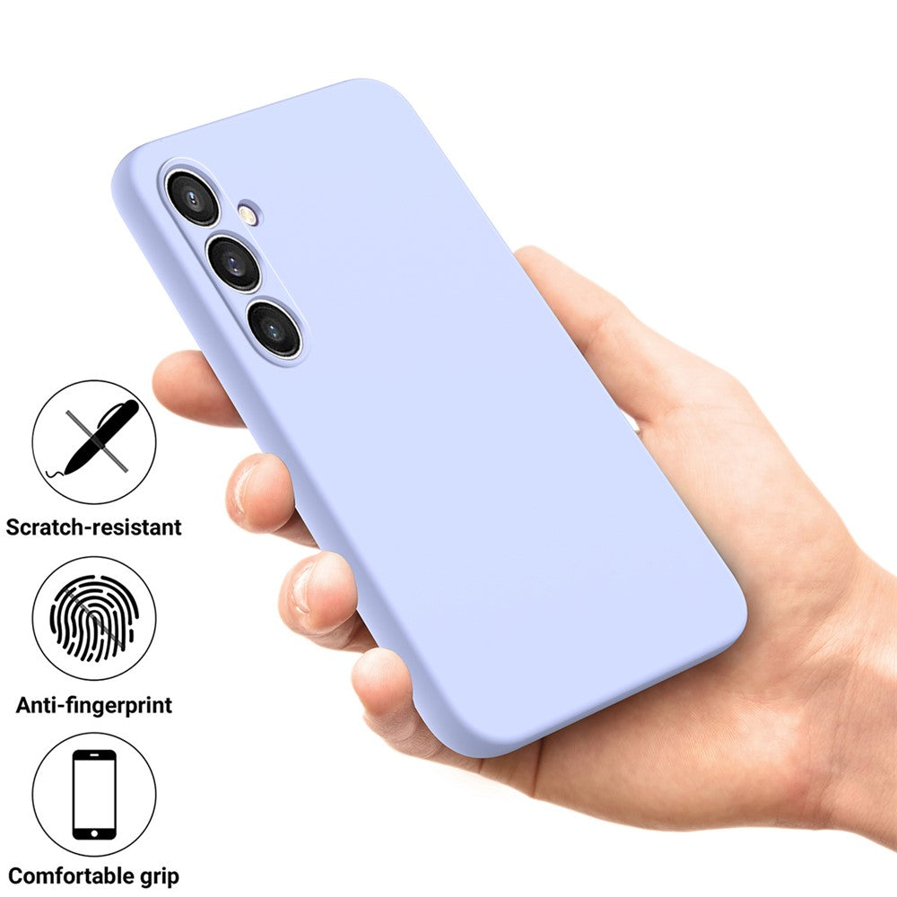 Til Samsung Galaxy S24 FE Etui Flydende Silikone Telefoncover Glat Touch med Håndrem