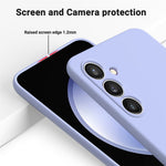 Til Samsung Galaxy S24 FE Etui Flydende Silikone Telefoncover Glat Touch med Håndrem