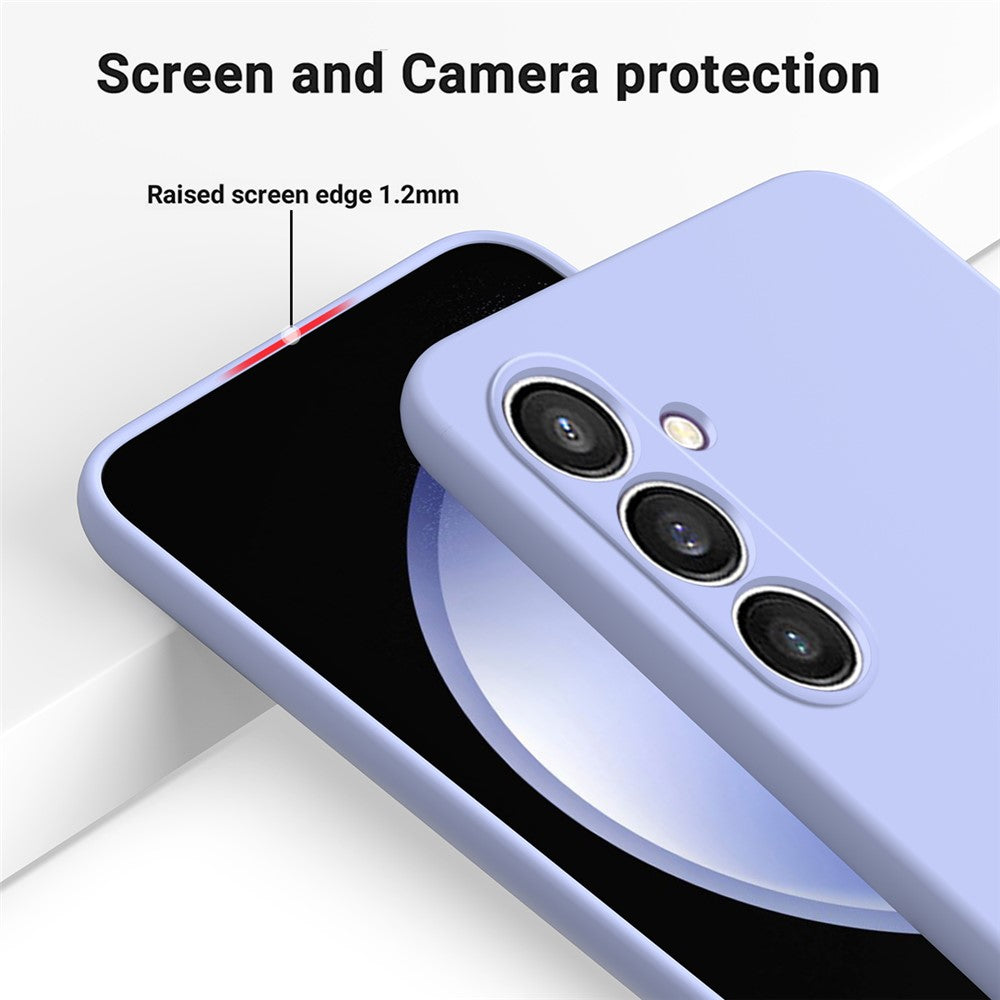 Til Samsung Galaxy S24 FE Etui Flydende Silikone Telefoncover Glat Touch med Håndrem