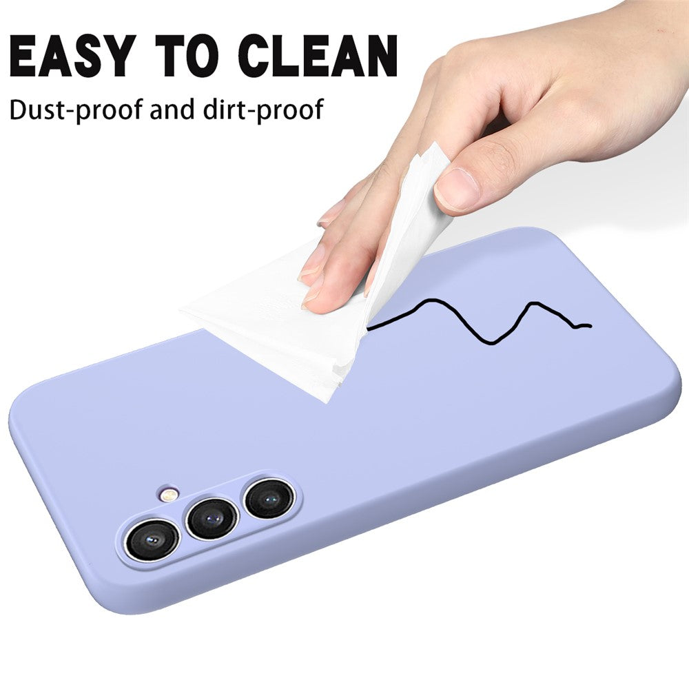Til Samsung Galaxy S24 FE Etui Flydende Silikone Telefoncover Glat Touch med Håndrem