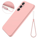 Til Samsung Galaxy S24 FE Etui Flydende Silikone Telefoncover Glat Touch med Håndrem