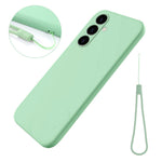 Til Samsung Galaxy S24 FE Etui Flydende Silikone Telefoncover Glat Touch med Håndrem