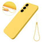 Til Samsung Galaxy S24 FE Etui Flydende Silikone Telefoncover Glat Touch med Håndrem