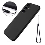 Til Samsung Galaxy S24 FE Etui Flydende Silikone Telefoncover Glat Touch med Håndrem