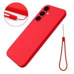 Til Samsung Galaxy S24 FE Etui Flydende Silikone Telefoncover Glat Touch med Håndrem