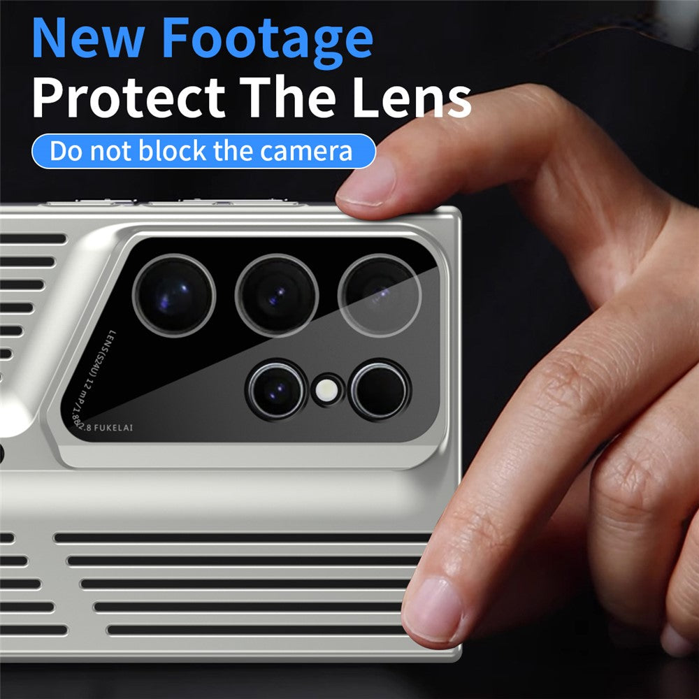 For Samsung Galaxy S23 Ultra Case Hard PC Electroplating Phone Cover Heat Dissipation Micro-Matte Back