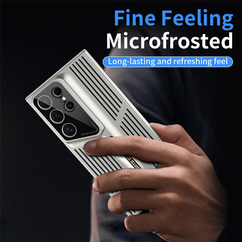 For Samsung Galaxy S23 Ultra Case Hard PC Electroplating Phone Cover Heat Dissipation Micro-Matte Back