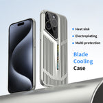 For iPhone 16 Pro Max Case Cooling Hollow Shockproof Hard PC Phone Cover