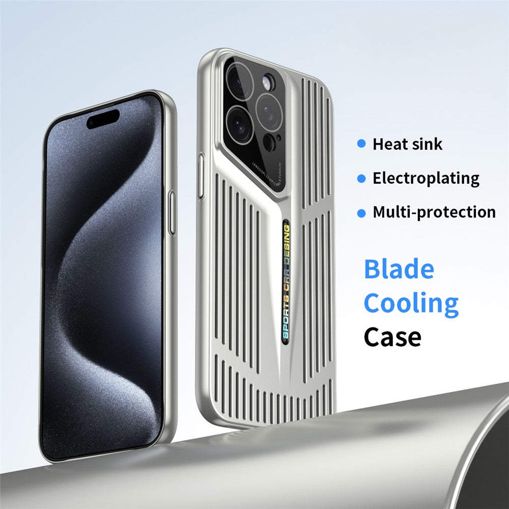 For iPhone 16 Pro Max Case Cooling Hollow Shockproof Hard PC Phone Cover
