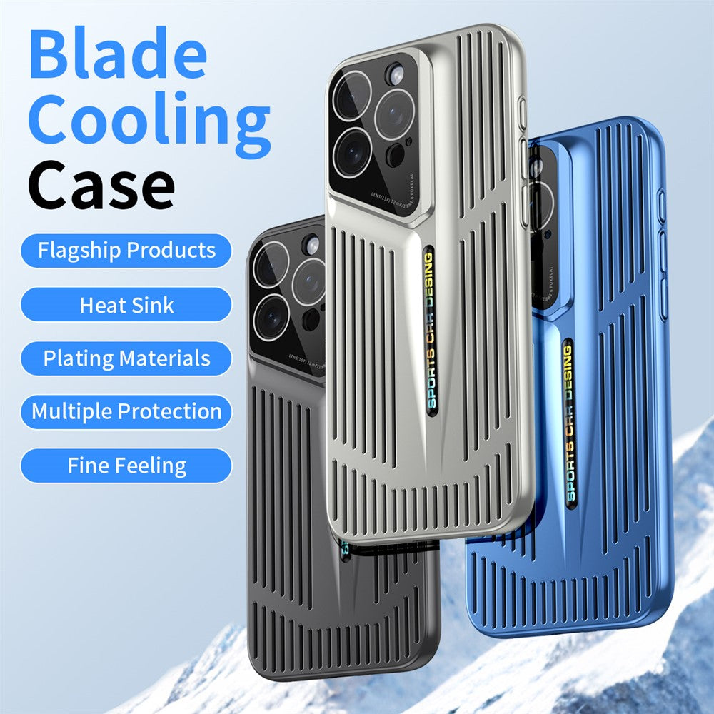 For iPhone 16 Pro Max Case Cooling Hollow Shockproof Hard PC Phone Cover