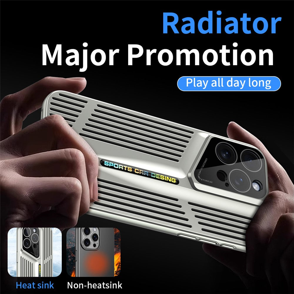 For iPhone 16 Pro Max Case Cooling Hollow Shockproof Hard PC Phone Cover