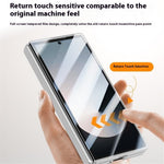 Til Samsung Galaxy Z Fold6 5G Klar Cover PC+Akryl Støtteben Magnetisk Telefoncover med Skærmfilm