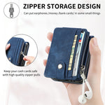 For Samsung Galaxy Z Flip7 FE 5G / Z Flip6 5G Case Kickstand Retro Leather Phone Cover Zipper Card Holder