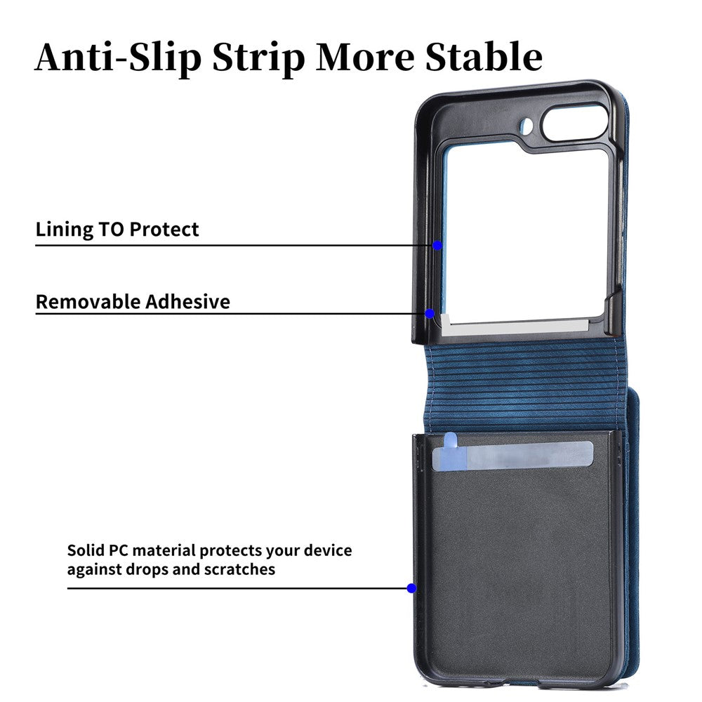 For Samsung Galaxy Z Flip7 FE 5G / Z Flip6 5G Case Kickstand Retro Leather Phone Cover Zipper Card Holder