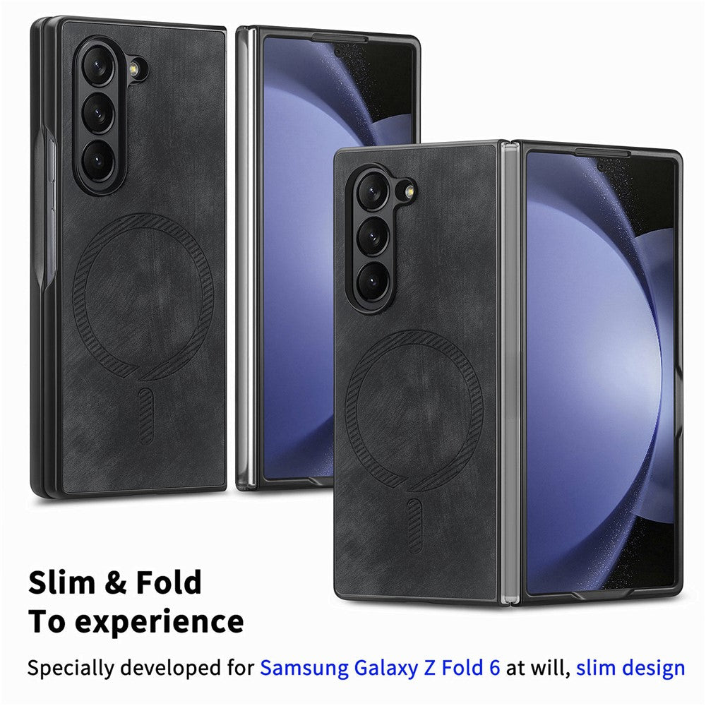 Til Samsung Galaxy Z Fold6 5G Magnetisk Etui Aftageligt PU+TPU Telefoncover