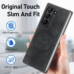 Til Samsung Galaxy Z Fold6 5G Magnetisk Etui Aftageligt PU+TPU Telefoncover