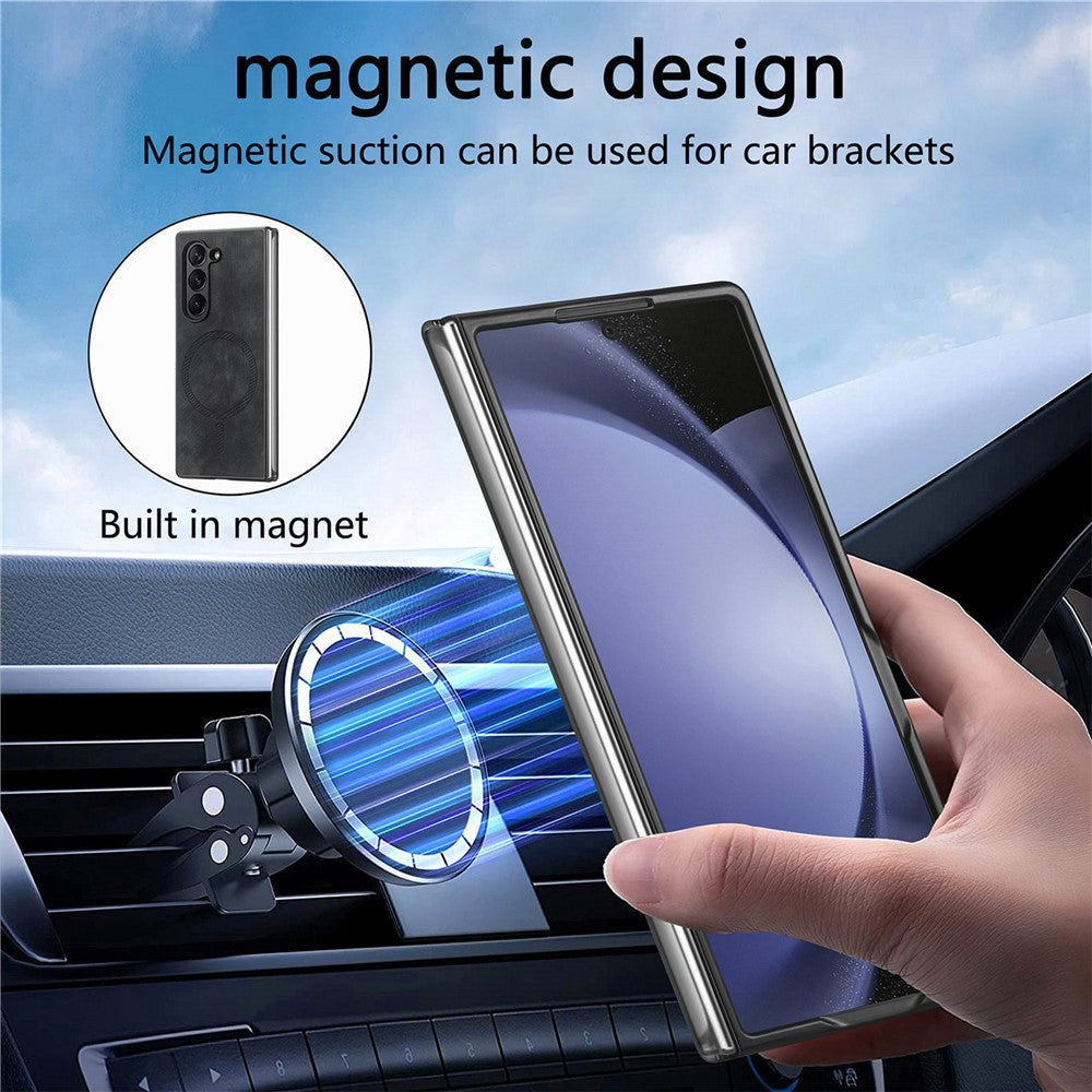 Til Samsung Galaxy Z Fold6 5G Magnetisk Etui Aftageligt PU+TPU Telefoncover