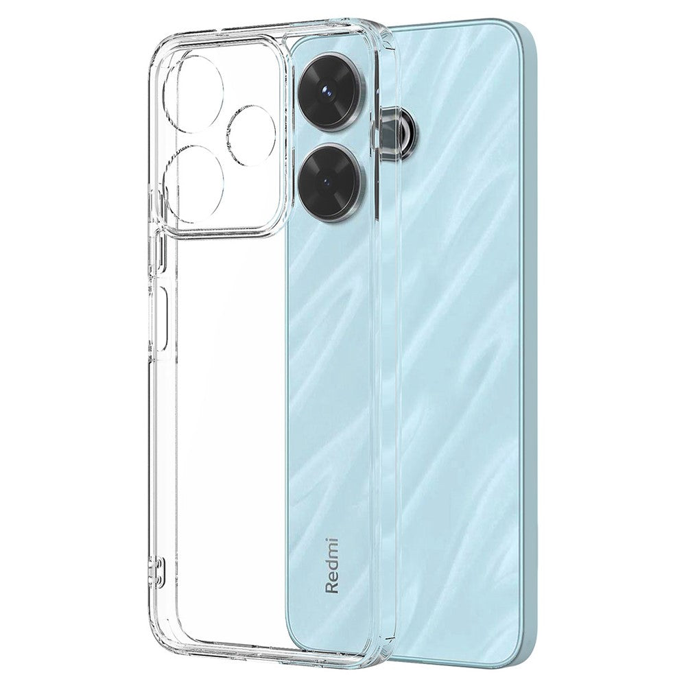 For Xiaomi Redmi Note 13R 5G Clear Case TPU+Acrylic Shockproof Phone Cover