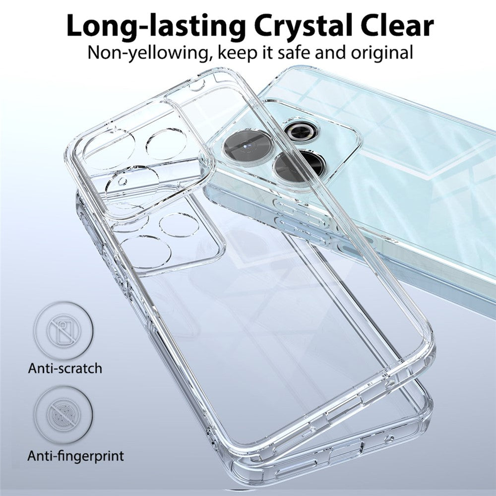 For Xiaomi Redmi Note 13R 5G Clear Case TPU+Acrylic Shockproof Phone Cover