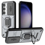 For Samsung Galaxy S24 FE Case Ring Kickstand PC+TPU Phone Cover Slide Camera Protection
