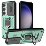 For Samsung Galaxy S24 FE Case Ring Kickstand PC+TPU Phone Cover Slide Camera Protection