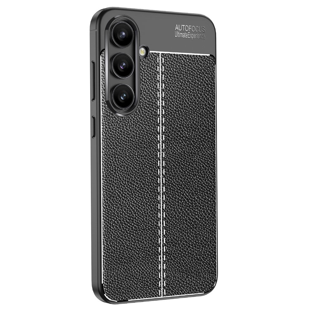 For Samsung Galaxy S24 FE Case Litchi Texture TPU Flexible Phone Cover