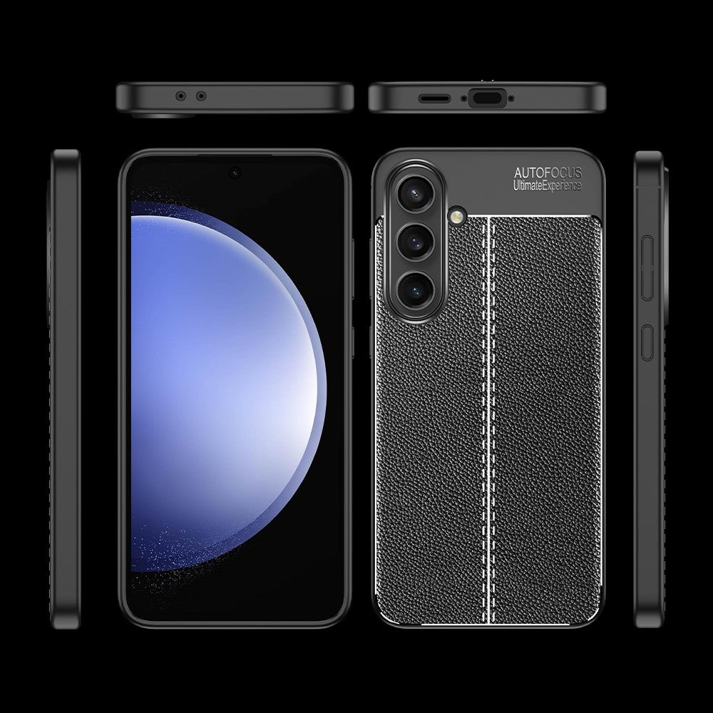 For Samsung Galaxy S24 FE Case Litchi Texture TPU Flexible Phone Cover