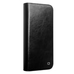 QIALINO For iPhone 16 Pro Max Case Genuine Cow Leather Card Slots Phone Cover