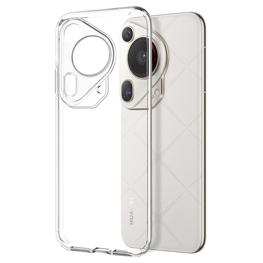 NORTHJO För Huawei Pura 70 Ultra Skal Genomskinligt TPU mobilskal med 3D Böjd Härdat Glasfilm