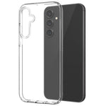 NORTHJO Cover til Samsung Galaxy S24 FE i klar TPU med hærdet glasbeskyttelsesfilm