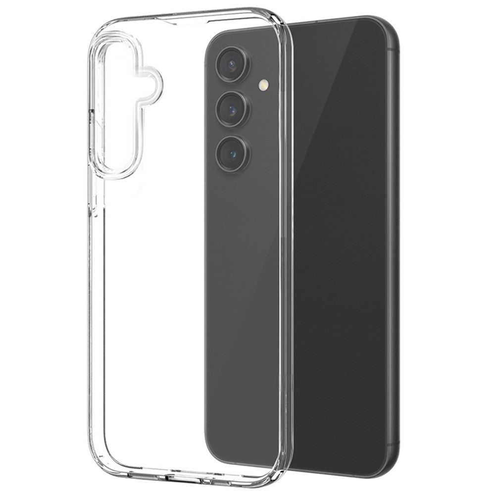 NORTHJO Cover til Samsung Galaxy S24 FE i klar TPU med hærdet glasbeskyttelsesfilm