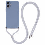 Til iPhone 16 Plus Crossbody Cover TPU Beskyttende Telefoncover med Blødt Fiberfor