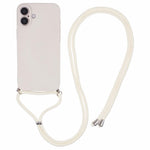 Til iPhone 16 Plus Crossbody Cover TPU Beskyttende Telefoncover med Blødt Fiberfor
