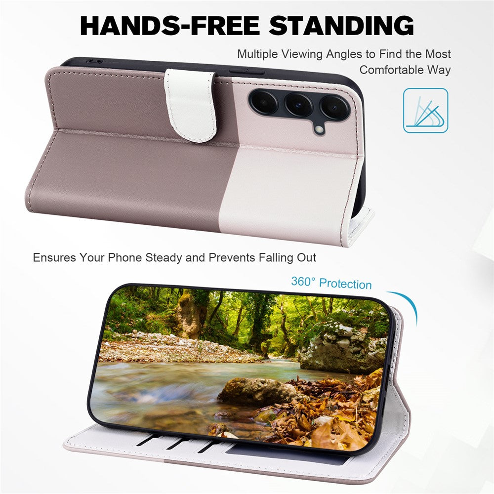 Cartoon Pet Series for Samsung Galaxy A35 5G Case Wallet Splicing Leather Cover