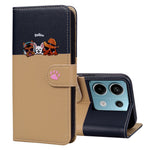 Cartoon Pet Series for Xiaomi Redmi Note 13 Pro 4G / Poco M6 Pro 4G Case Splicing Leather Wallet Phone Cover