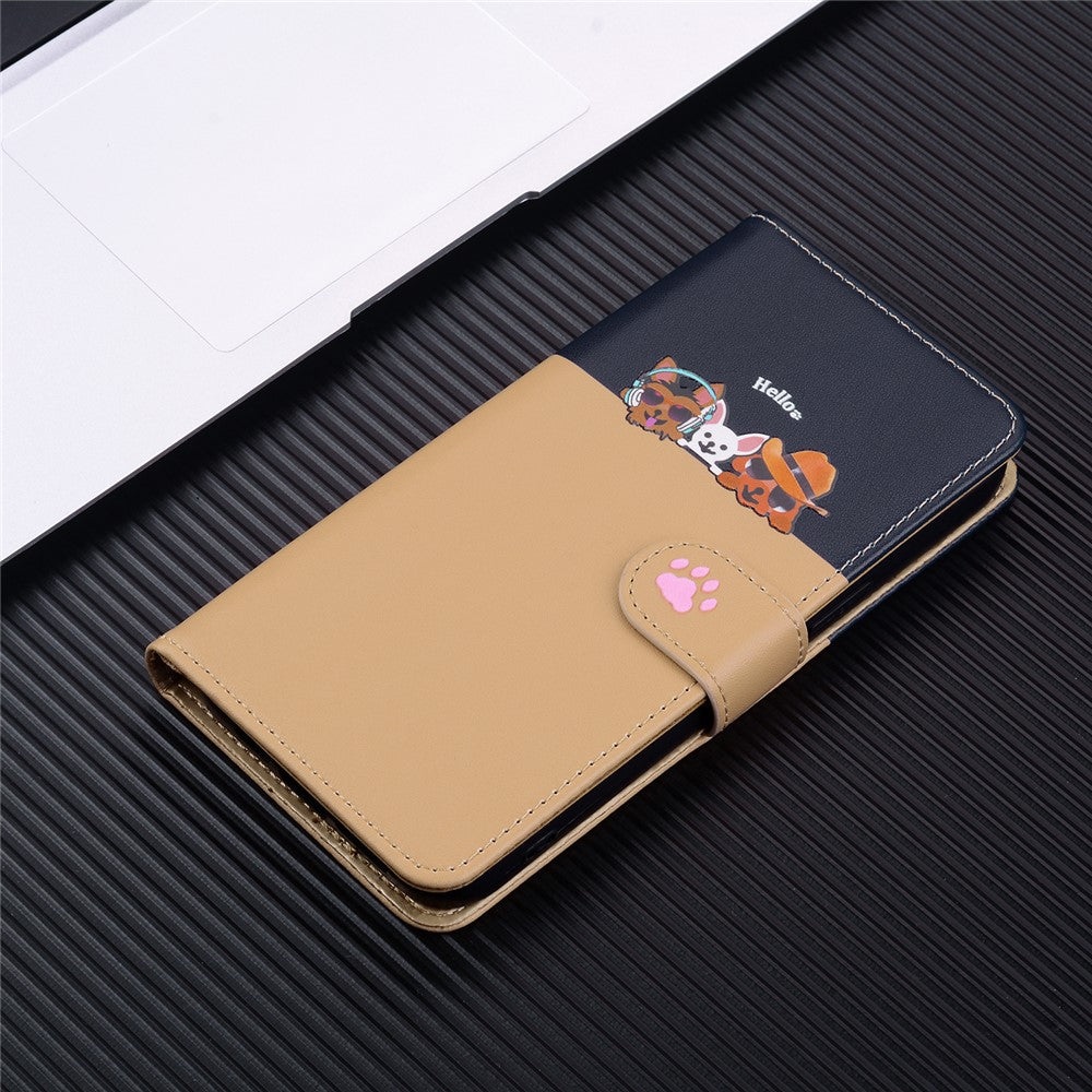 Cartoon Pet Series for Xiaomi Redmi Note 13 Pro 4G / Poco M6 Pro 4G Case Splicing Leather Wallet Phone Cover