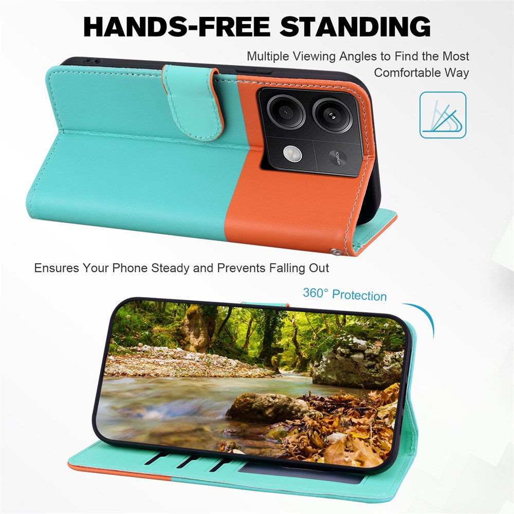 Cartoon Pet Series for Xiaomi Redmi Note 13 4G Wallet Phone Case Splicing Leather Flip Cover