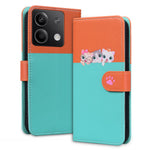 Cartoon Pet Series for Xiaomi Redmi Note 13 4G Wallet Phone Case Splicing Leather Flip Cover