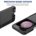 For Samsung Galaxy Z Flip7 FE 5G / Z Flip6 5G / Z Flip5 5G Phone Case 2-in-1 PC+TPU Shockproof Cover