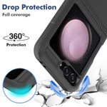 For Samsung Galaxy Z Flip7 FE 5G / Z Flip6 5G / Z Flip5 5G Phone Case 2-in-1 PC+TPU Shockproof Cover