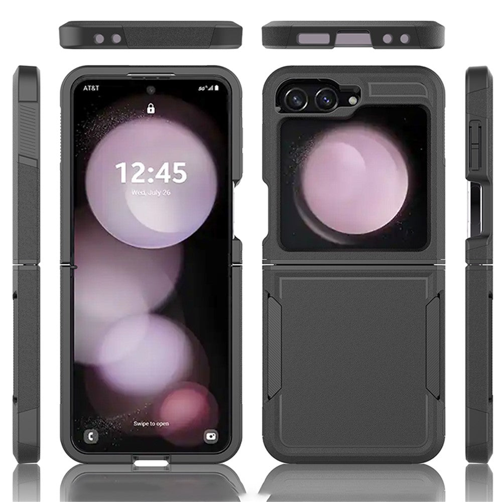 For Samsung Galaxy Z Flip7 FE 5G / Z Flip6 5G / Z Flip5 5G Phone Case 2-in-1 PC+TPU Shockproof Cover
