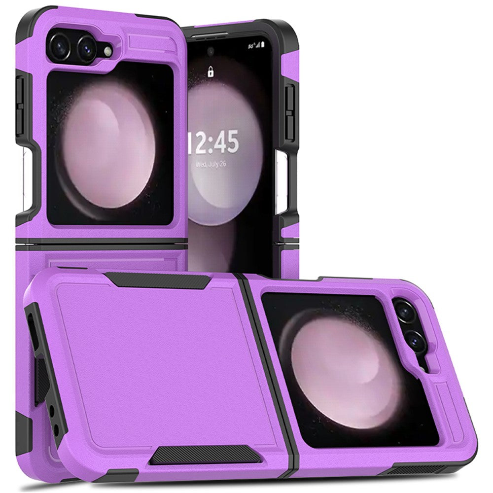 For Samsung Galaxy Z Flip7 FE 5G / Z Flip6 5G / Z Flip5 5G Phone Case 2-in-1 PC+TPU Shockproof Cover