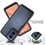 For Motorola Moto E14 4G / G24 4G / G04 4G / G04s 4G Case with PET Screen Film PC+TPU Phone Shell