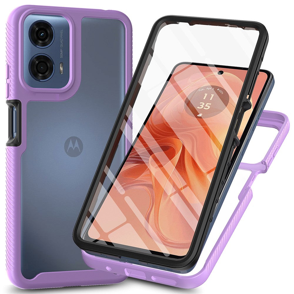 For Motorola Moto E14 4G / G24 4G / G04 4G / G04s 4G Case with PET Screen Film PC+TPU Phone Shell