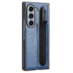 Til Samsung Galaxy Z Fold6 5G Etui Retro Læderbelagt PC Telefoncover med Penneholder