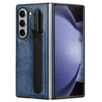 Til Samsung Galaxy Z Fold6 5G Etui Retro Læderbelagt PC Telefoncover med Penneholder