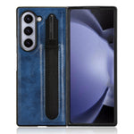 Til Samsung Galaxy Z Fold6 5G Etui Retro Læderbelagt PC Telefoncover med Penneholder