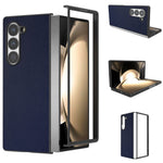 Til Samsung Galaxy Z Fold6 5G Etui PU Læderbelagt PC Beskyttende Telefoncover