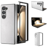 Til Samsung Galaxy Z Fold6 5G Etui PU Læderbelagt PC Beskyttende Telefoncover